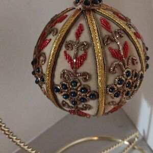 Vintage beaded handmade ornament